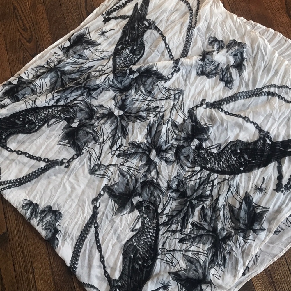 ASOS Scarf with bird, chain, floral prints